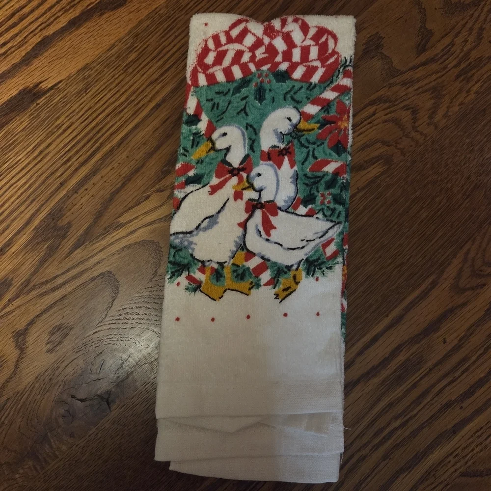 Vintage 80s/90s Christmas Goose By R.A.Briggs Kitchen Towel NWT